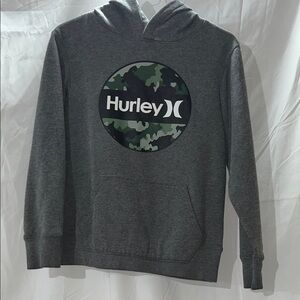 Hurley Dark Gray Hoodie with Camo Logo